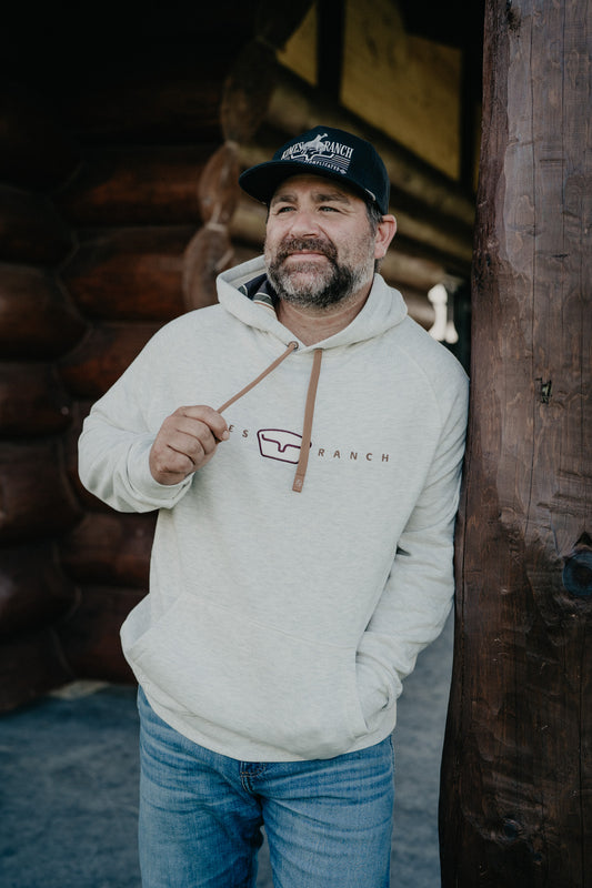 'Back Then' Oatmeal Heather Hoodie by KIMES Ranch X Zach Top