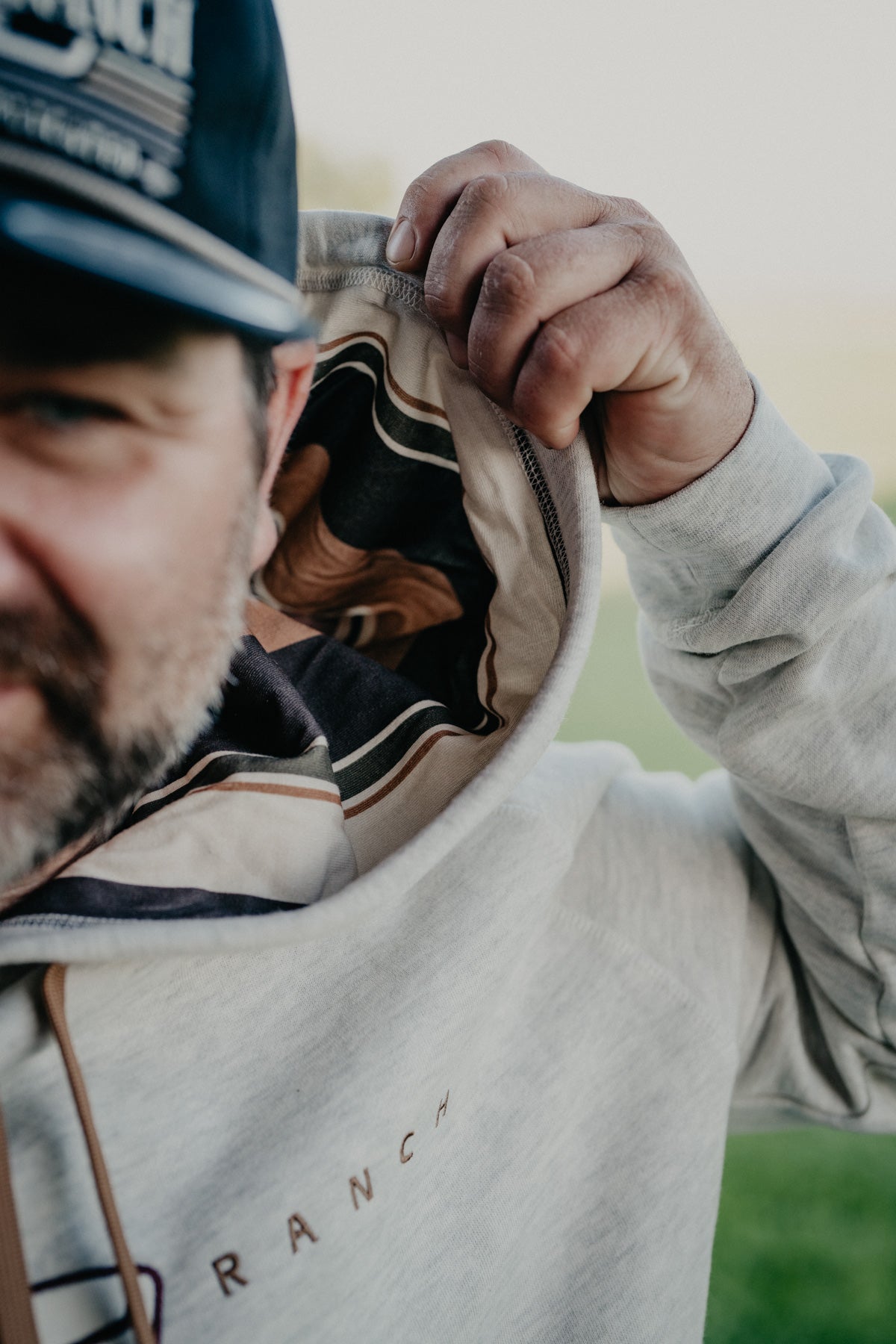 'Back Then' Oatmeal Heather Hoodie by KIMES Ranch X Zach Top