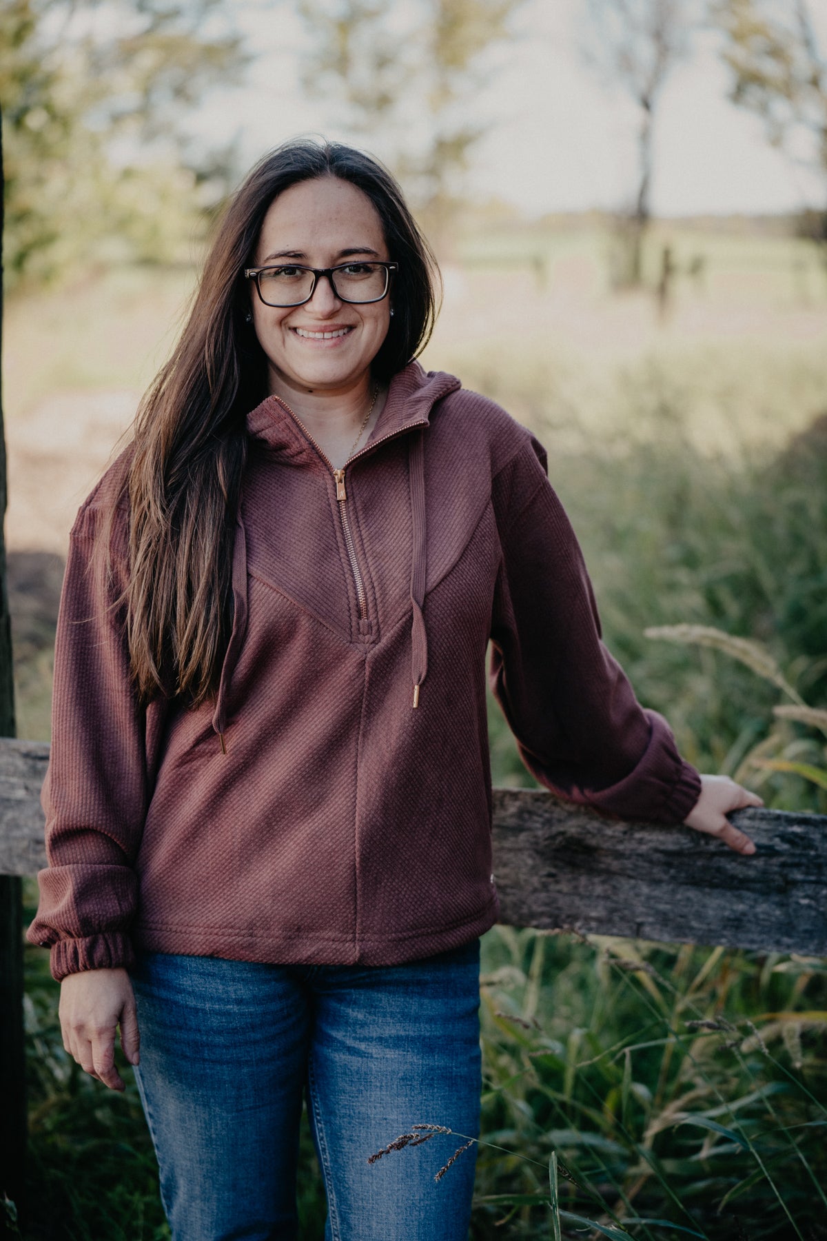 'Cowgirl Soul' Women's Maroon 1/4 Zip Hoodie by Hooey