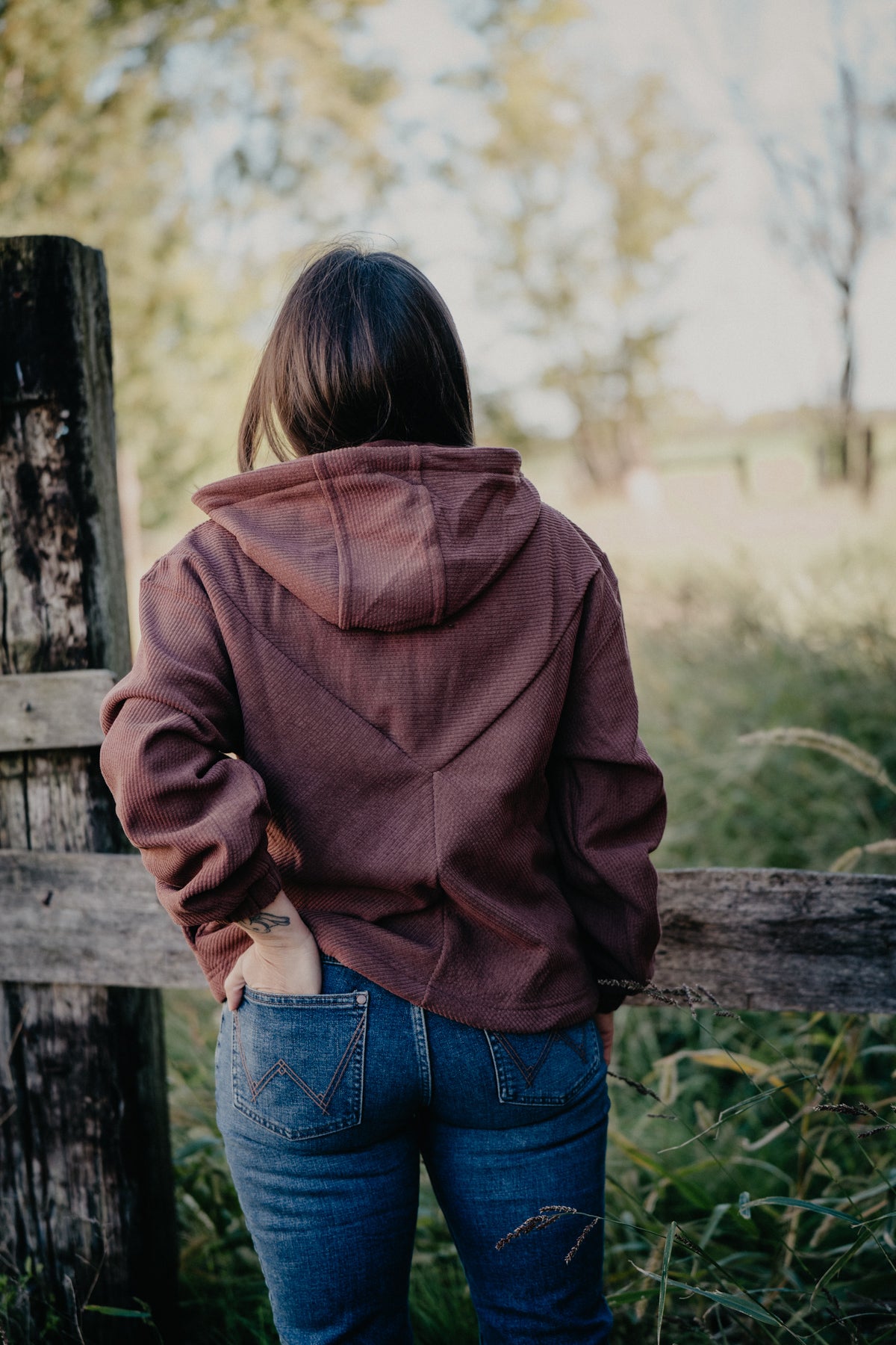 'Cowgirl Soul' Women's Maroon 1/4 Zip Hoodie by Hooey