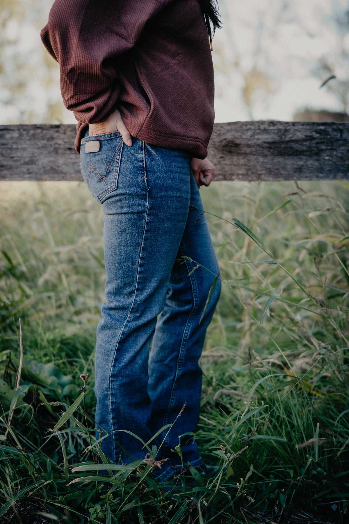 'Marina' Mid-Rise Wrangler Mae Bootcut Jean