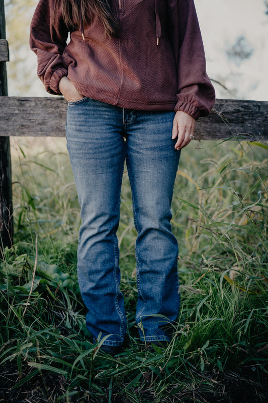 'Marina' Mid-Rise Wrangler Mae Bootcut Jean