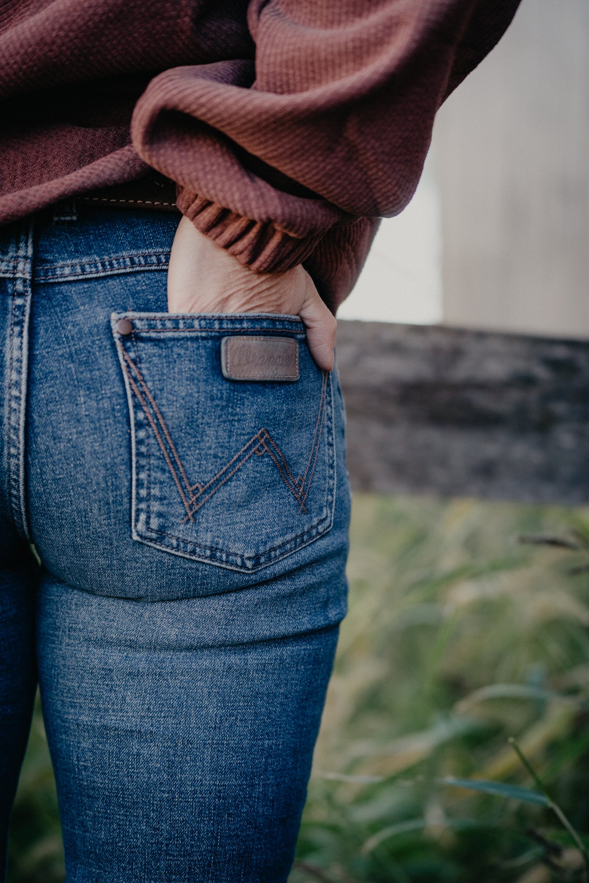 'Marina' Mid-Rise Wrangler Mae Bootcut Jean