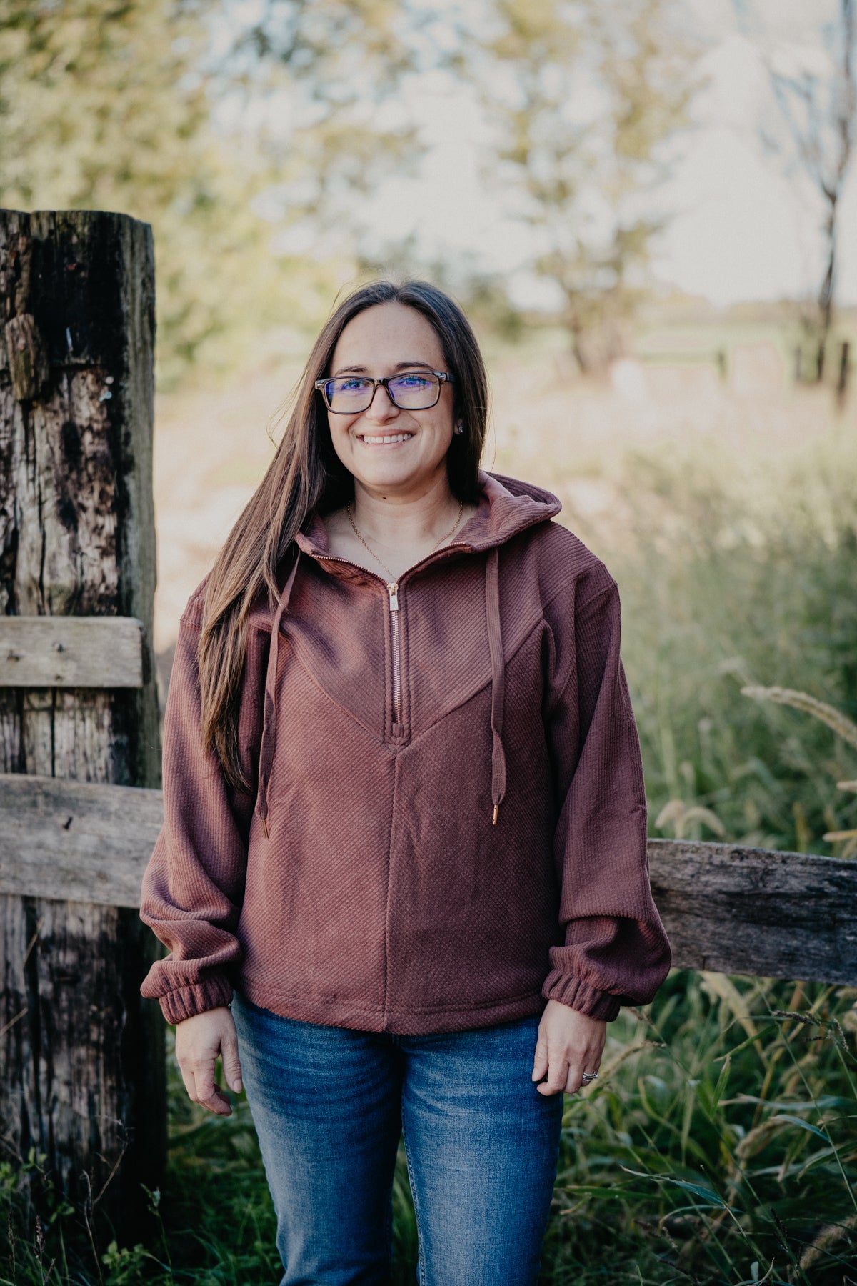 'Cowgirl Soul' Women's Maroon 1/4 Zip Hoodie by Hooey