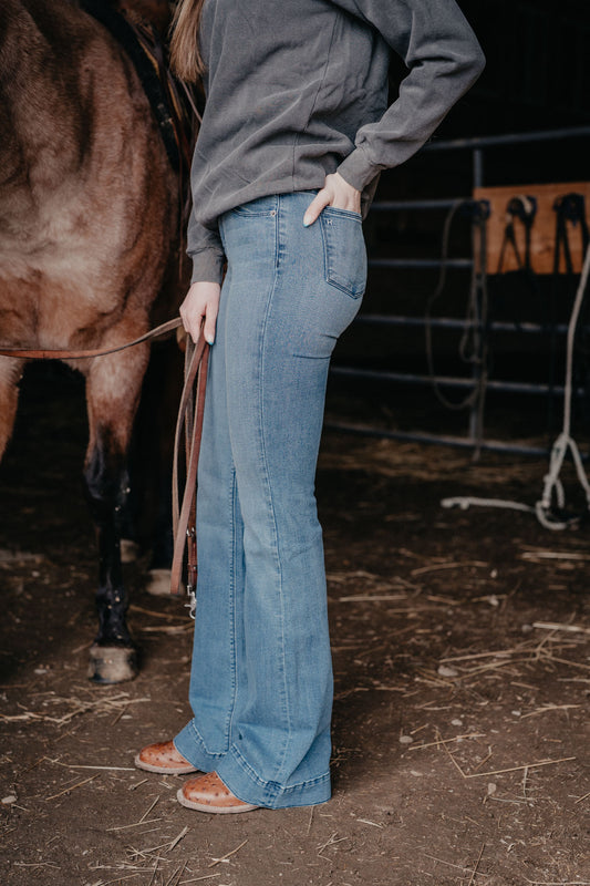 'Bella' Haala Denim Trouser Jean {Vintage Blue with Navy Stitching}