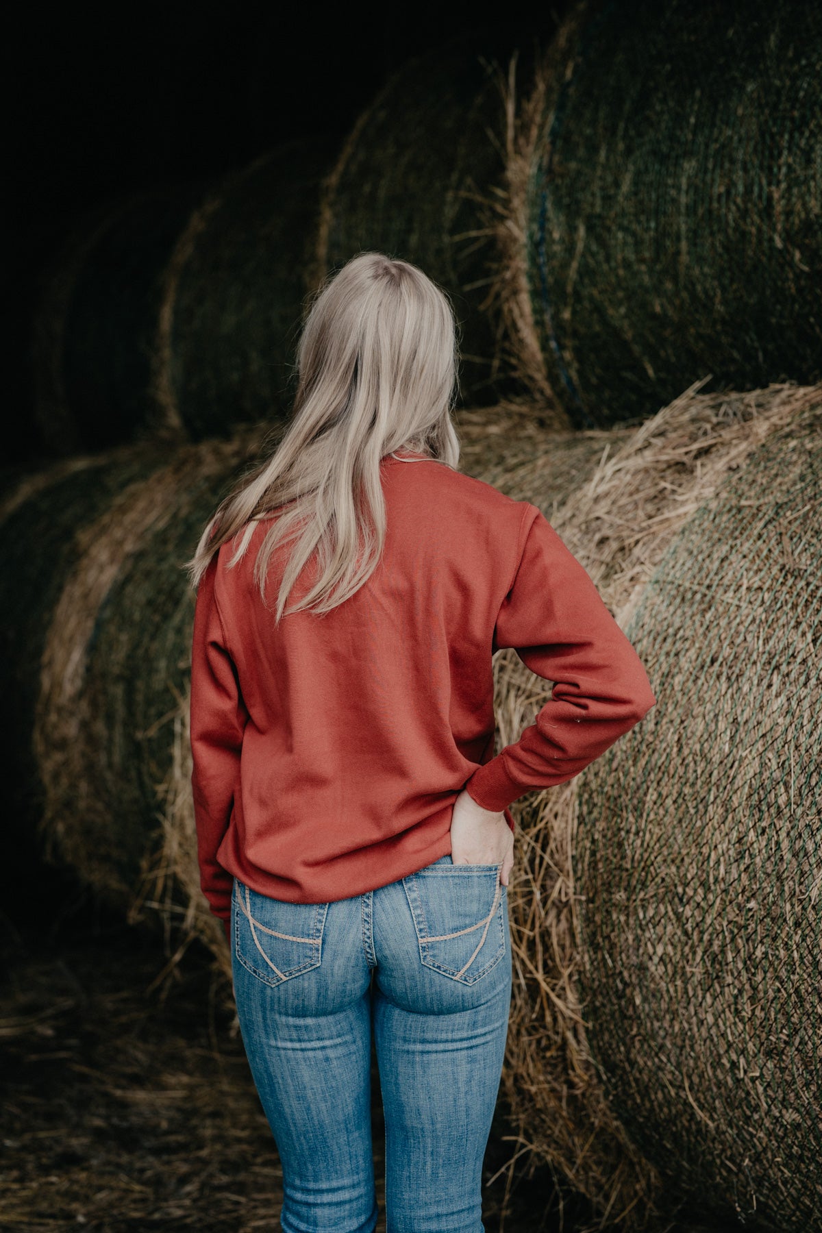 'Maisie' Ariat Women's Burnt Orange 1/4 Zip Sweatshirt