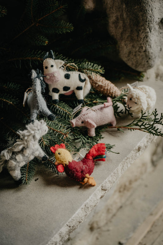Felted Animal Tree Ornaments