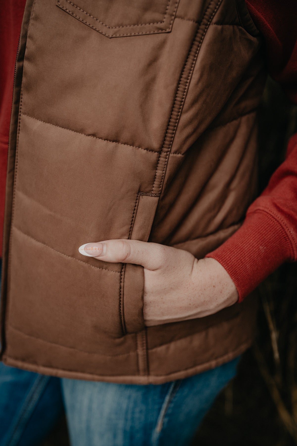 'Grizzly' Women's Camel Quilted Vest by Ariat