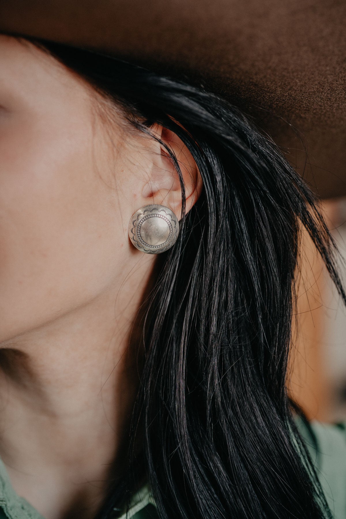 Large Concho Earrings (Light Detailing)