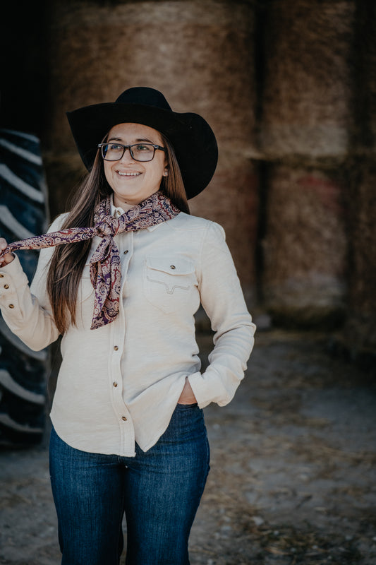 'Rora' Women's Cream Pearl Snap by Kimes Ranch