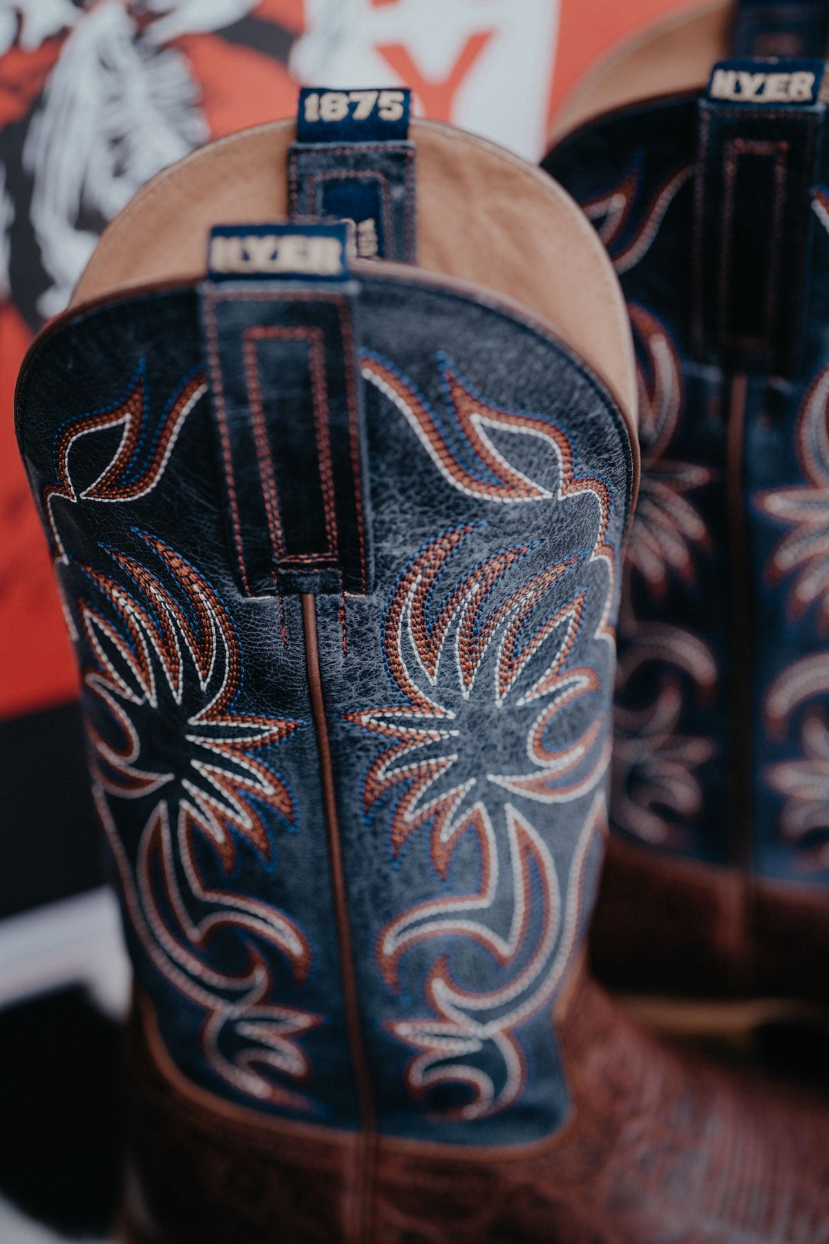 'Burdett' 13" Brown Men's Hyer Square Toe Cowboy Boots (Size 8-13; D & EE Widths)