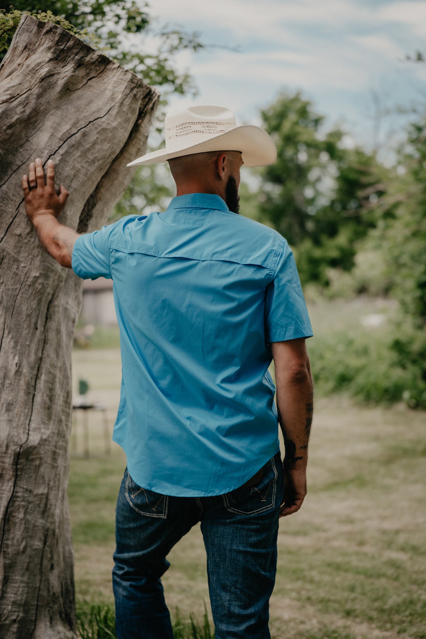 'Trevor' Men's Short Sleeve CINCH Arenaflex Blue (S-XXL)