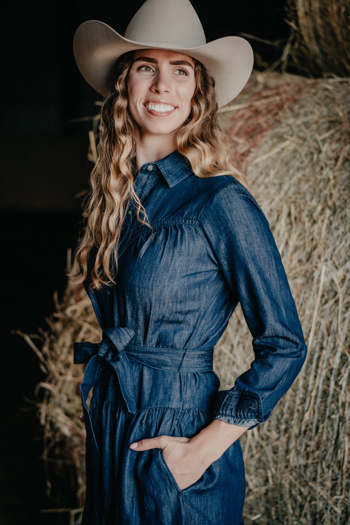 'Wendy' Ariat Denim Tiered Dress (XS-XXL)