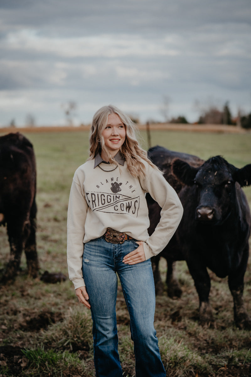 'Friggin Cows' Sand Crewneck (S-XXL)