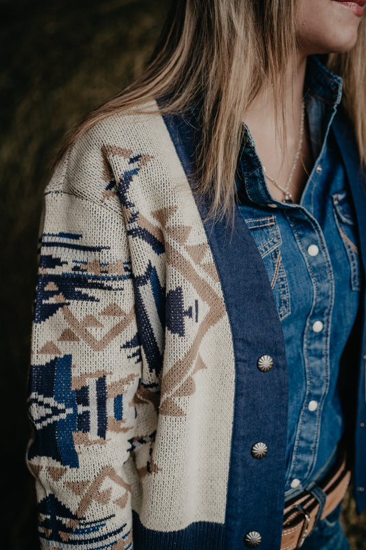 'Jolene' Women's Cream Button Up Cardigan by Hooey