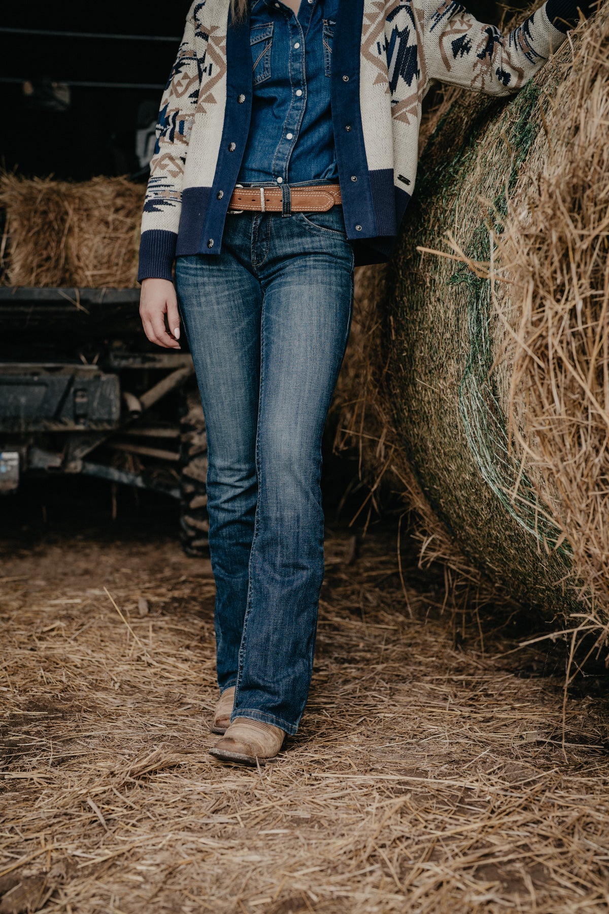 'Louisa' Dark Wash Mid Rise Bootcut by Ariat