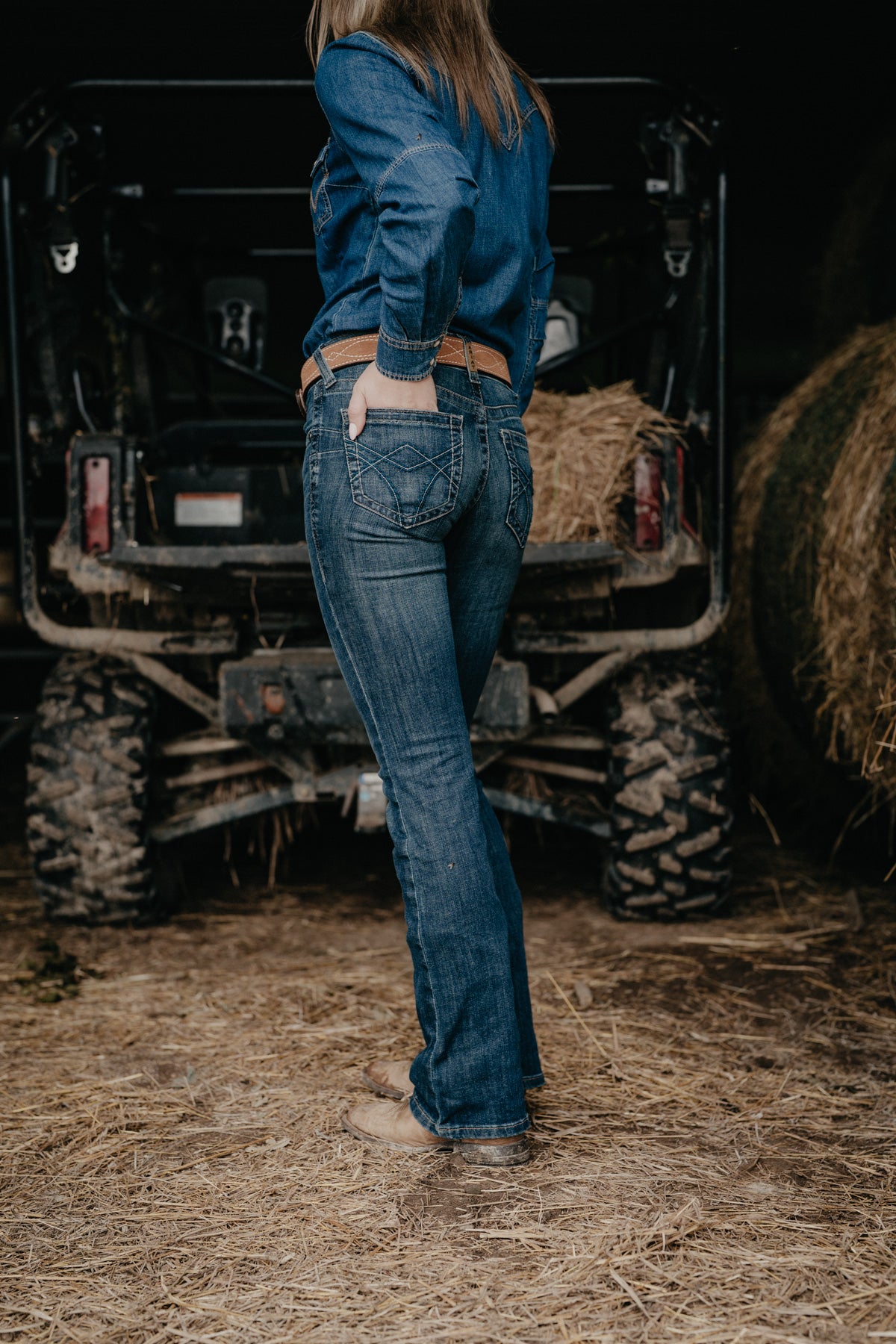 'Louisa' Dark Wash Mid Rise Bootcut by Ariat