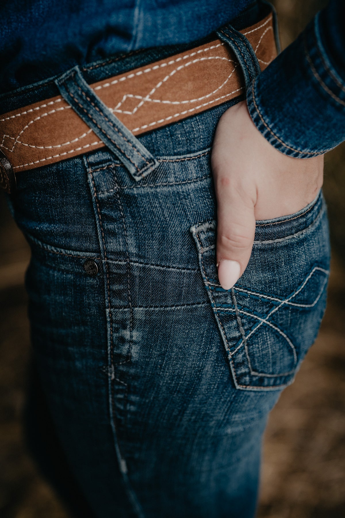 'Louisa' Dark Wash Mid Rise Bootcut by Ariat