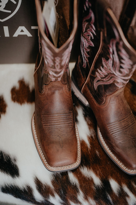 'Olena' Sassy Brown Ariat Women's Cowboy Boot (B & C Widths)