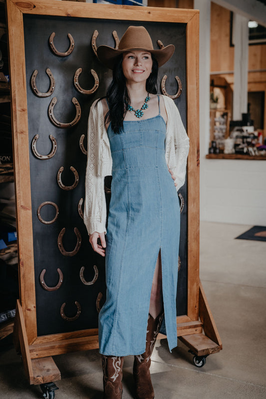 'Wendi' Wrangler Women's Denim Maxi Dress (S-XXL)