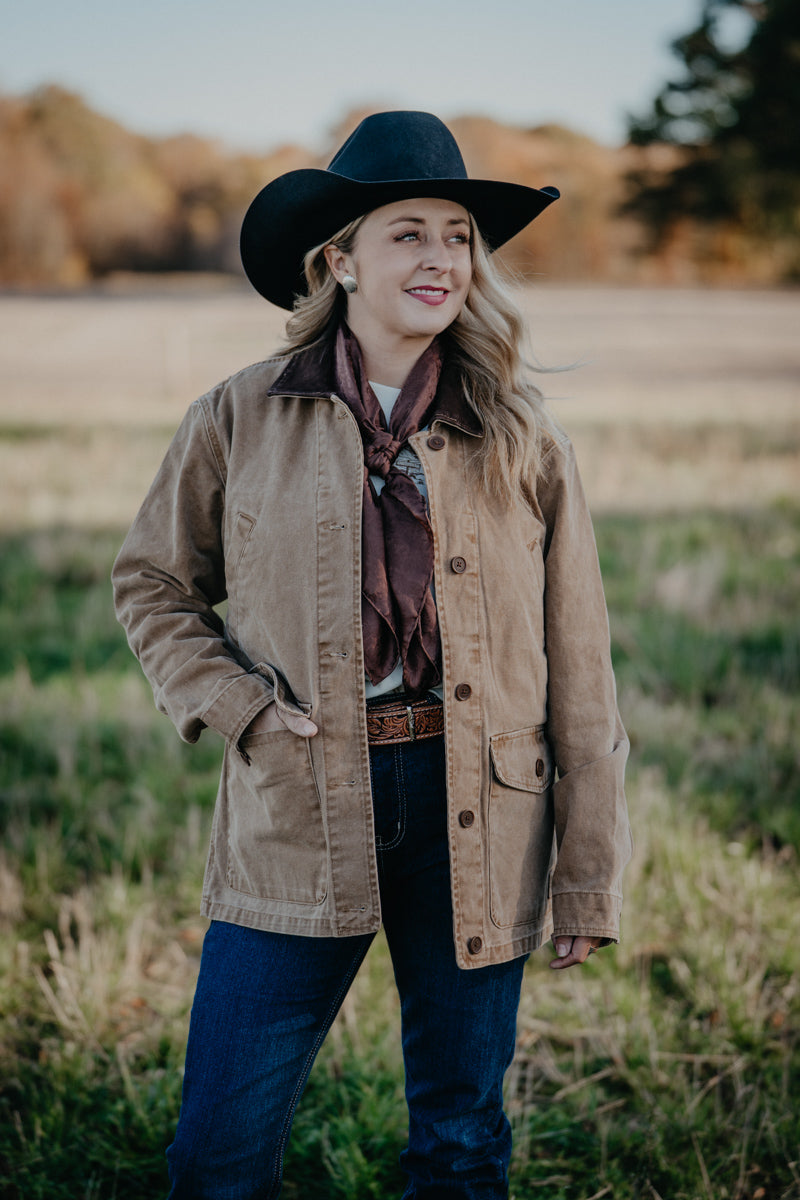 'Blake' Women's Work Wear Brown Canvas Barn Jacket by Kimes Ranch (S-XXL)