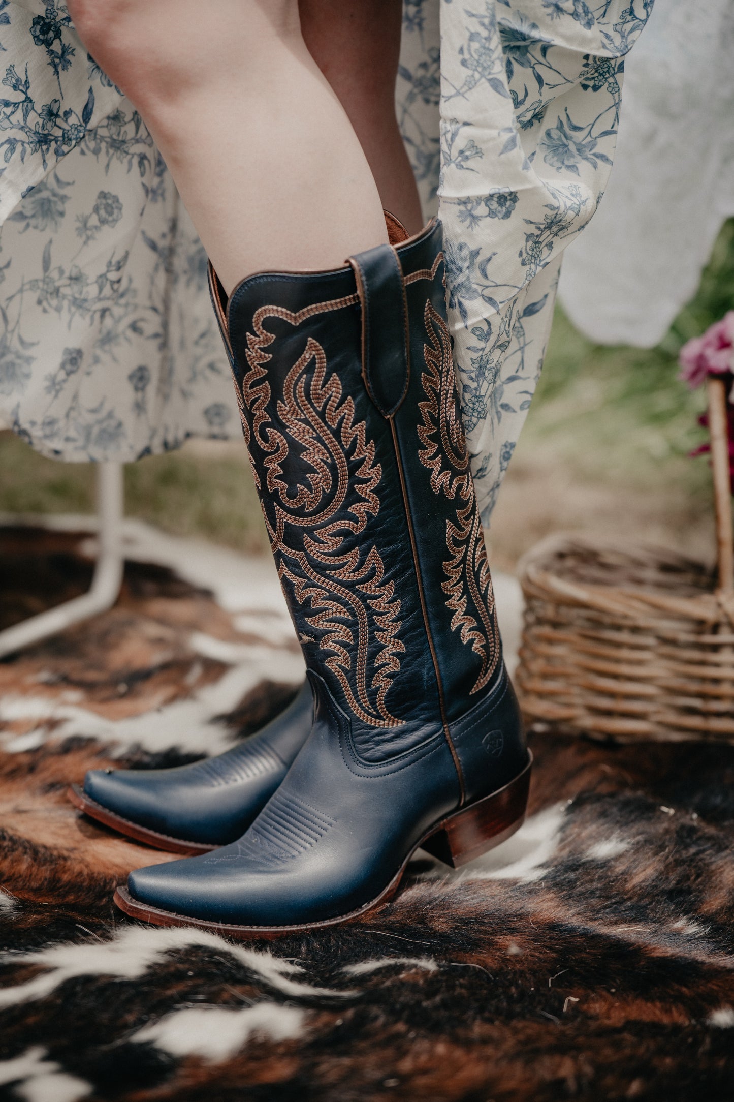 "Ellamore" Womens X-Toe Cowboy Boots by Ariat - Royal Cobalt (6.5-10)