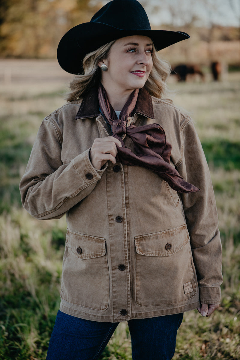 'Blake' Women's Work Wear Brown Canvas Barn Jacket by Kimes Ranch (S-XXL)