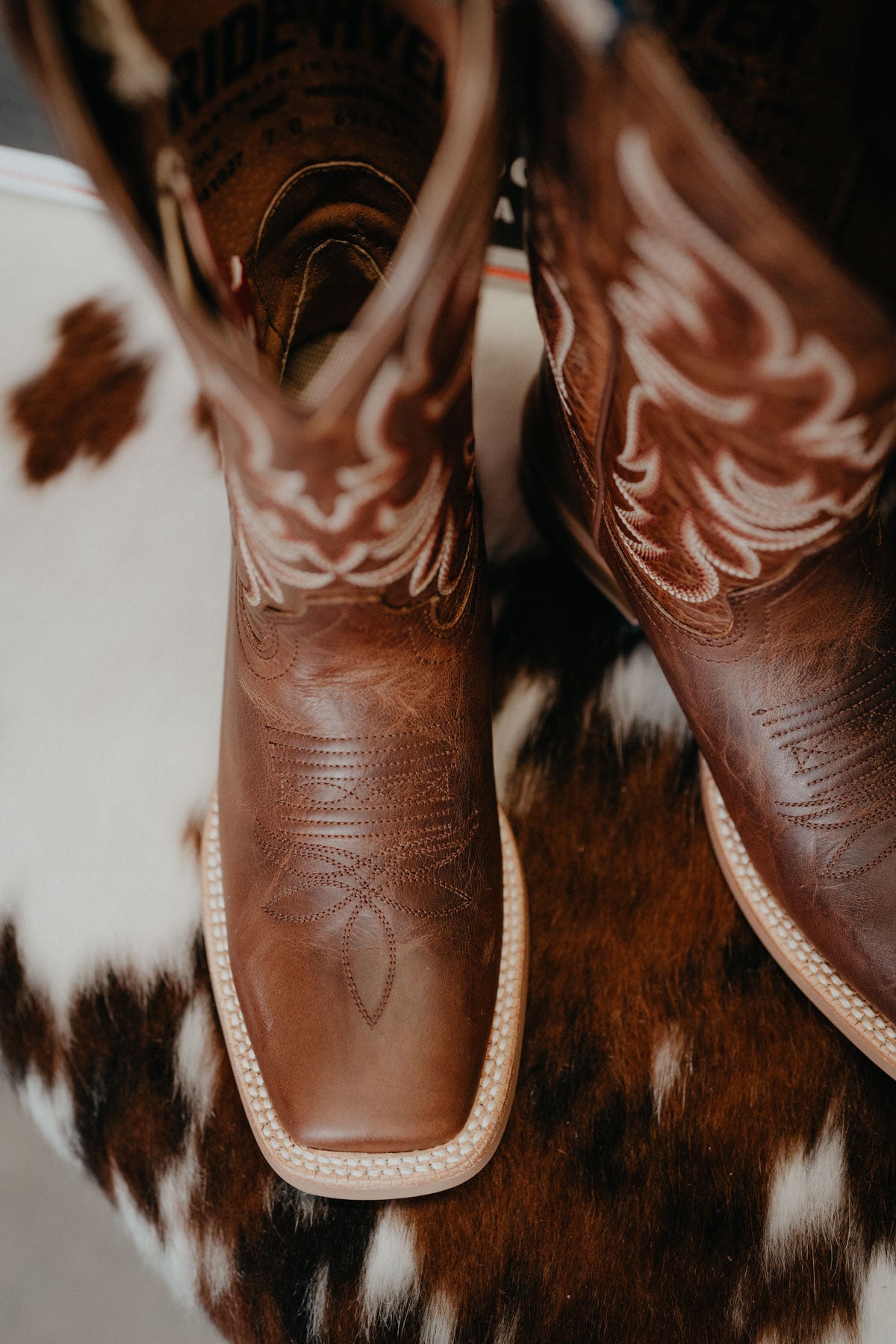 'Topeka' 11" Chestnut Women's Hyer Square Toe Cowboy Boot with Chestnut Upper (Size 6-11; B Width)