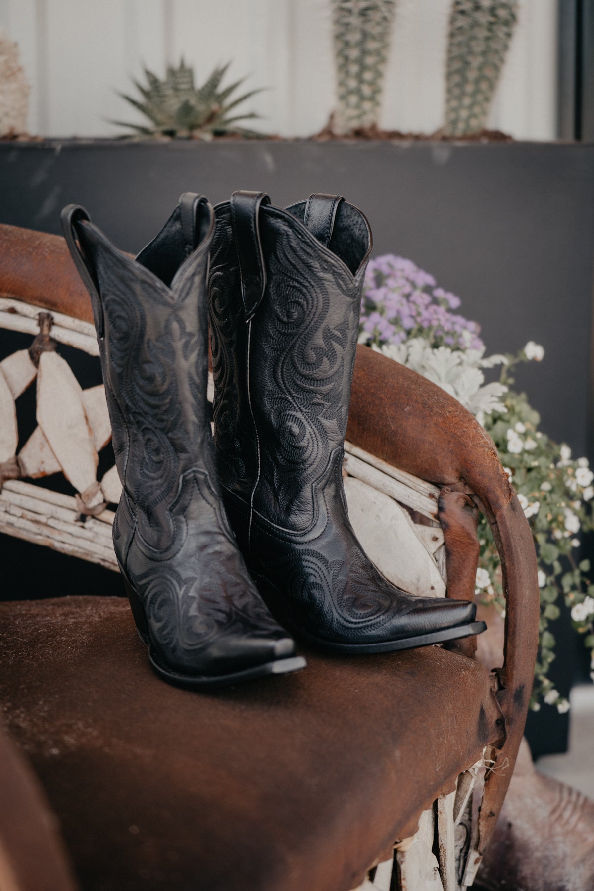 "Amora" Womens X-Toe Cowboy Boots by Ariat - Obsidian (Sizes 6 - 10)