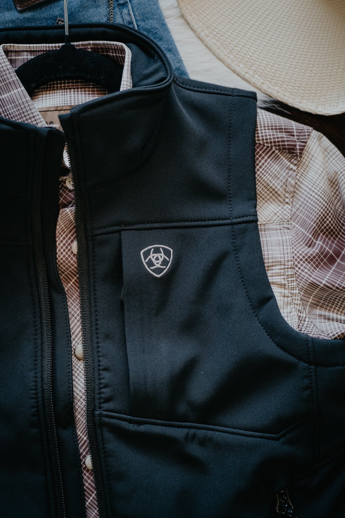 Youth Black Softshell Vest by Ariat (XS-XL)