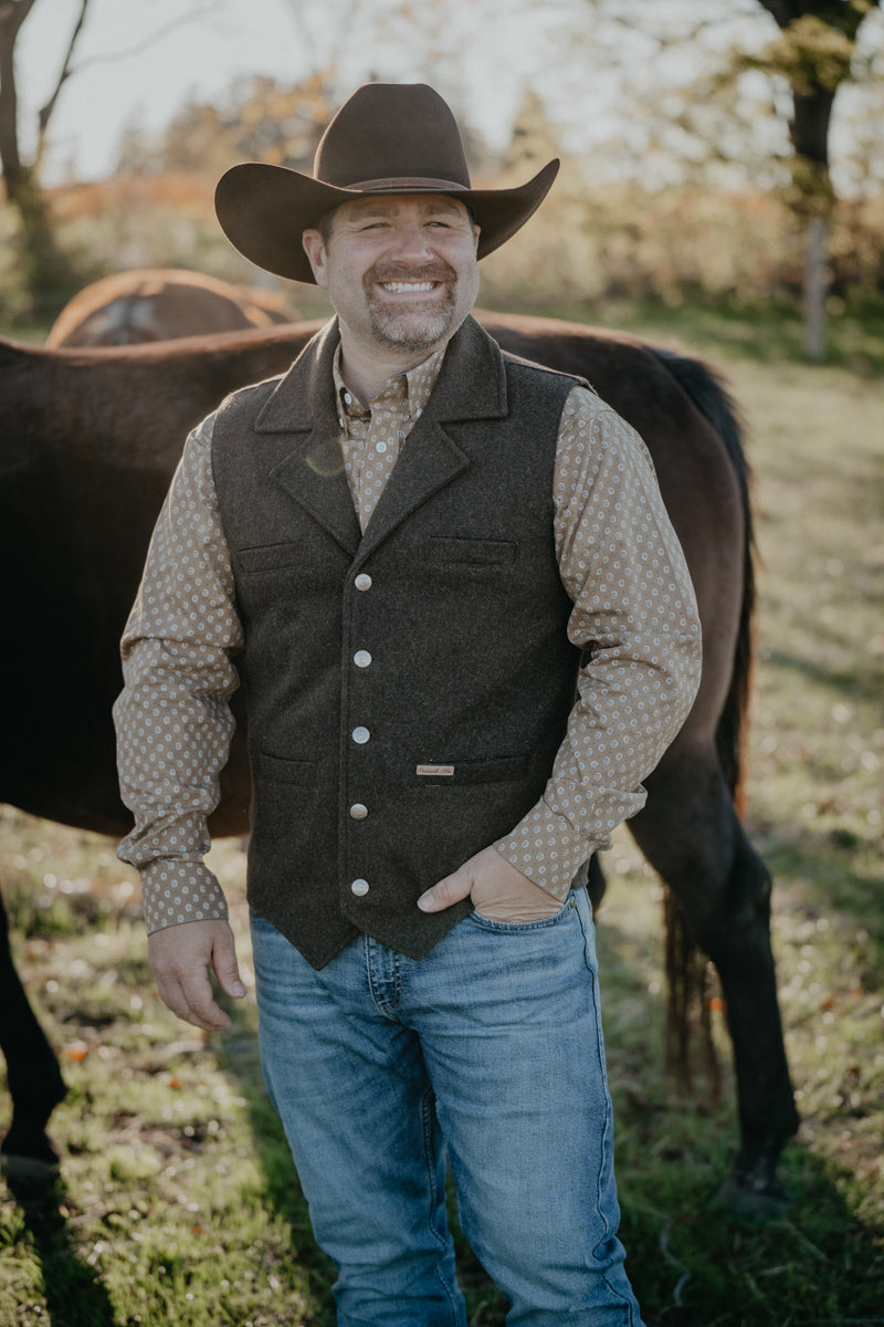 'Monty' Solid Charcoal Vest by Panhandle Slim (M-XXL)