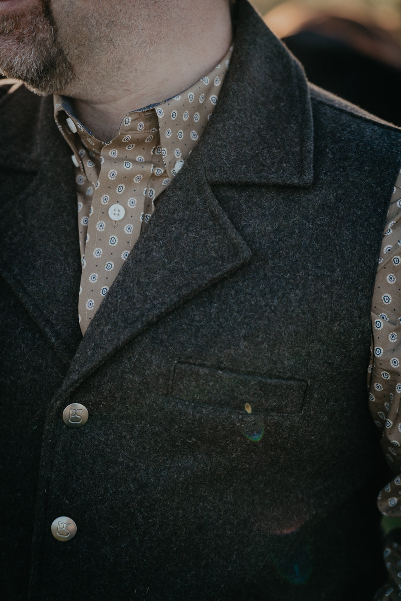 'Monty' Solid Charcoal Vest by Panhandle Slim (M-XXL)