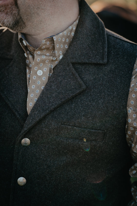 'Monty' Solid Charcoal Vest by Panhandle Slim (M-XXL)