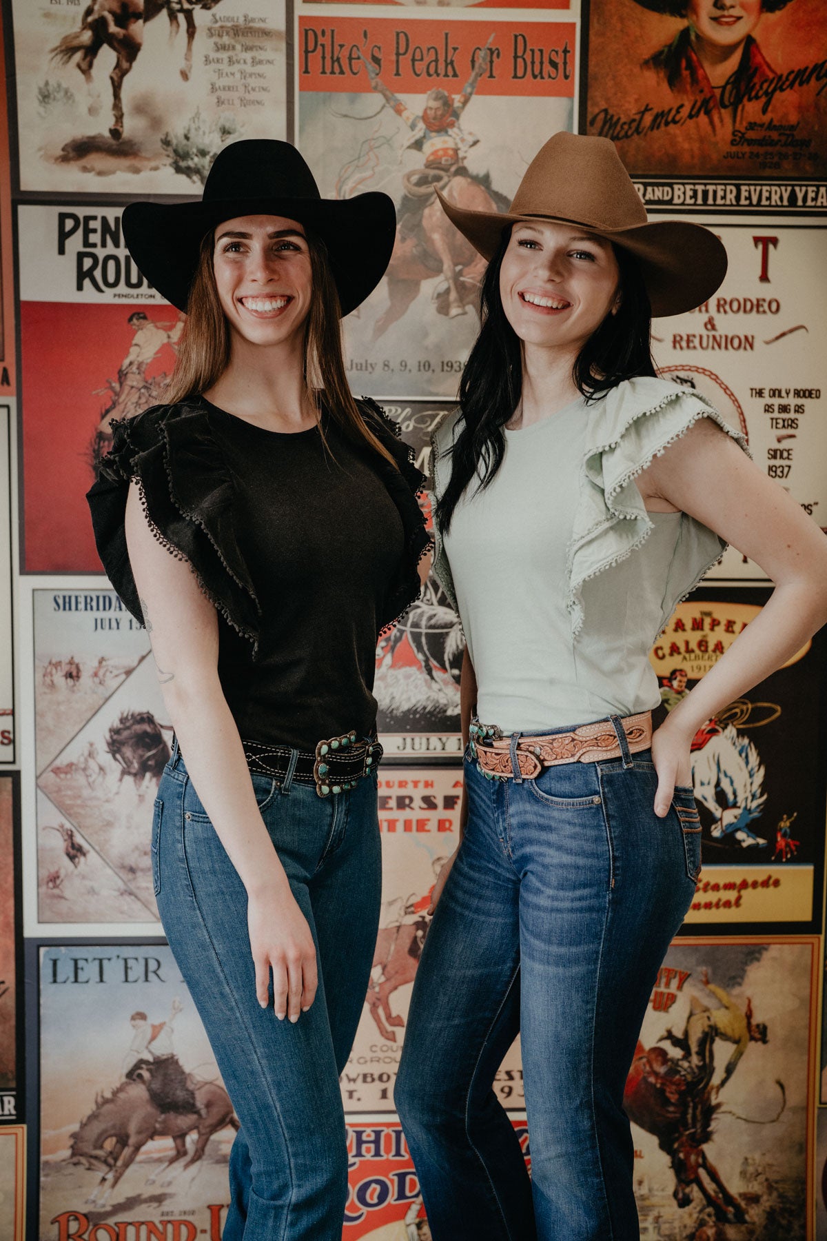 'Marlowe' Flutter Tee with Lace Trim {Two Colours} (XS-XXL)