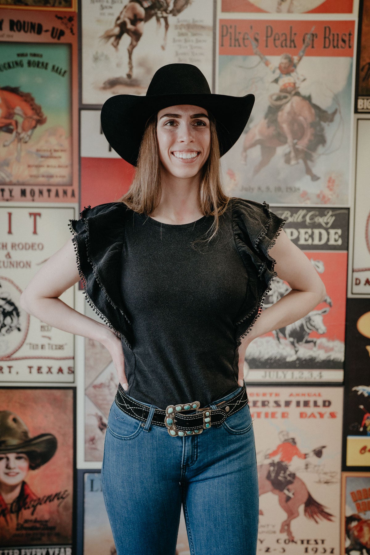 'Marlowe' Flutter Tee with Lace Trim {Two Colours} (XS-XXL)