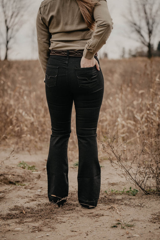 Jennifer High Rise Flare Jean by Kimes Ranch (Black Wash)