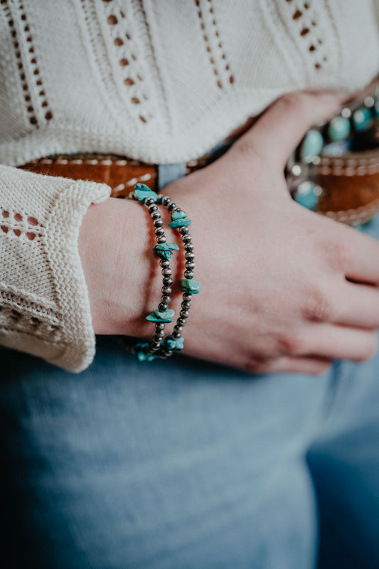 Silver & Turquoise Bracelet