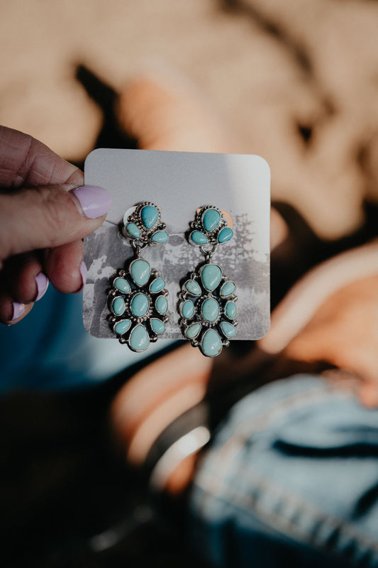 Sterling Silver & Turquoise Statement Earrings
