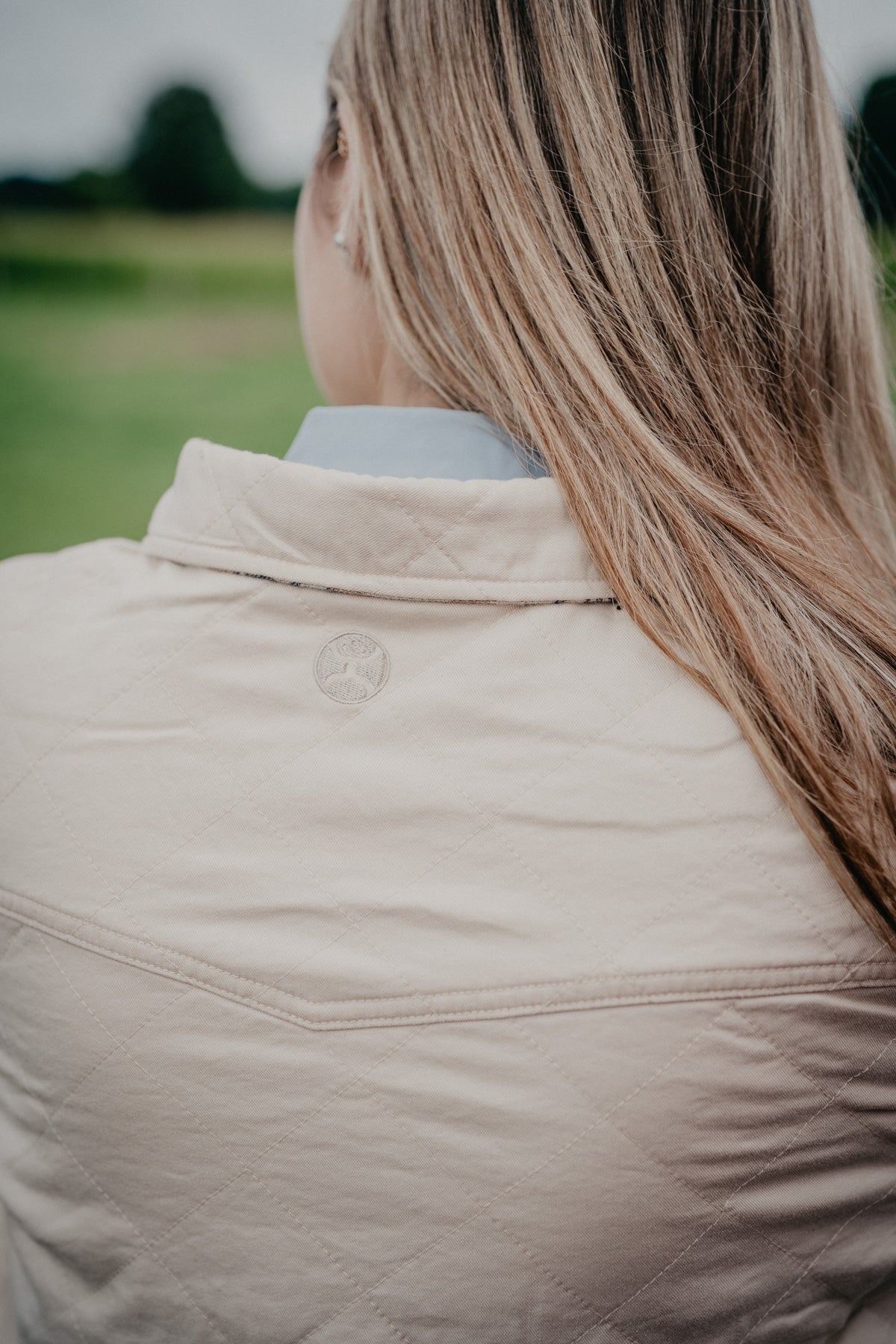 'Blakely' Women's Cream Quilted Jacket with Reversible Aztec by Hooey