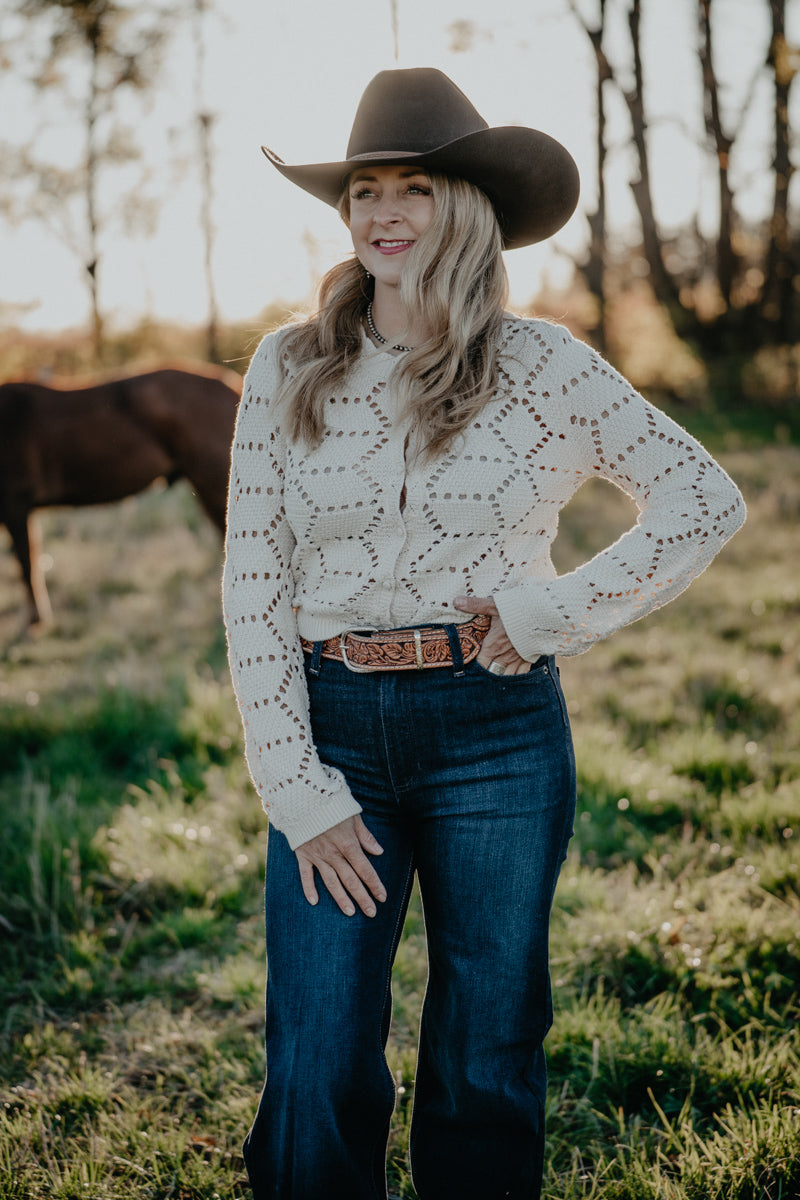 'Ramona' Eyelet Button Front Sweater by Z Supply (XS-L; 2 Colours)