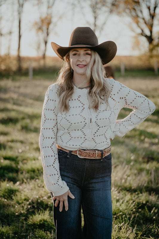 'Ramona' Eyelet Button Front Sweater by Z Supply (XS-L; 2 Colours)