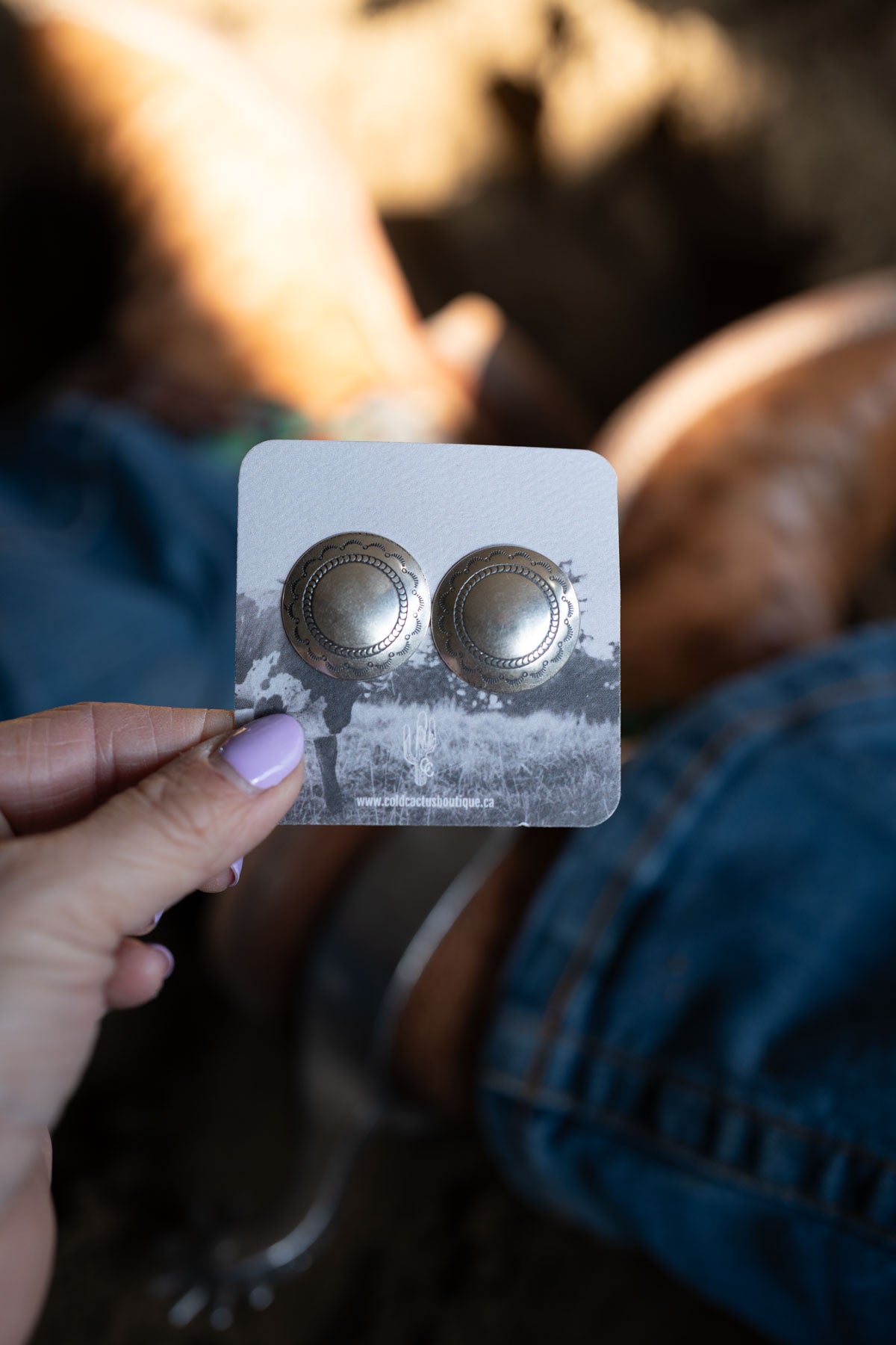 Large Concho Earrings (Light Detailing)