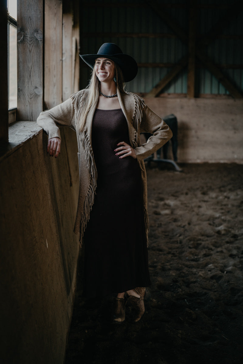 'Colette' Solid Ribbed Maxi Dress (S-L/2 Colours)