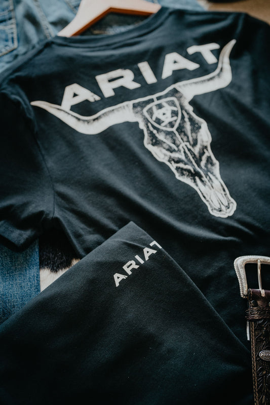 'Weston' Men's Ariat Stipple Steer Skull T-Shirt (S-XXL)