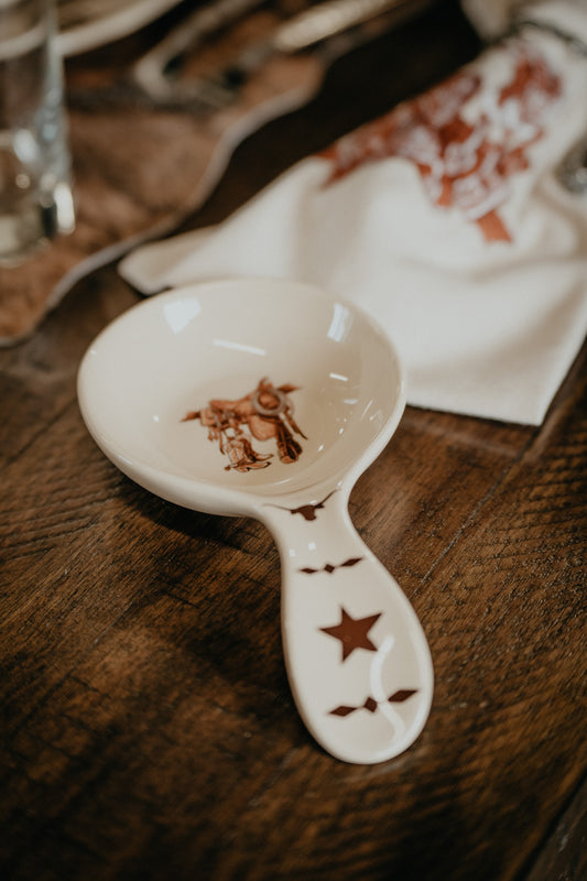 Boots & Saddle Ceramic Spoon Rest