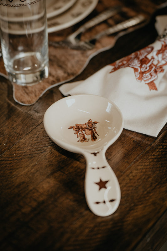 Boots & Saddle Ceramic Spoon Rest