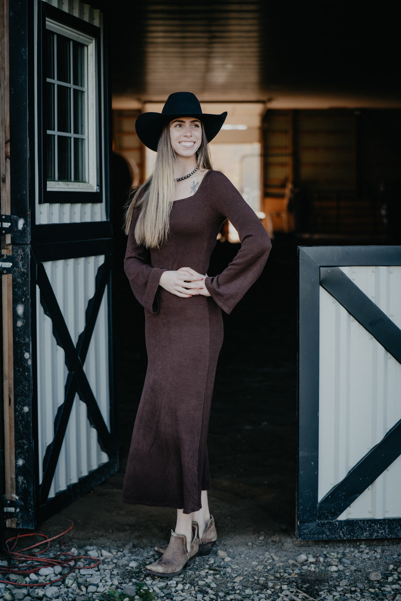 'Colette' Solid Ribbed Maxi Dress (S-L/2 Colours)