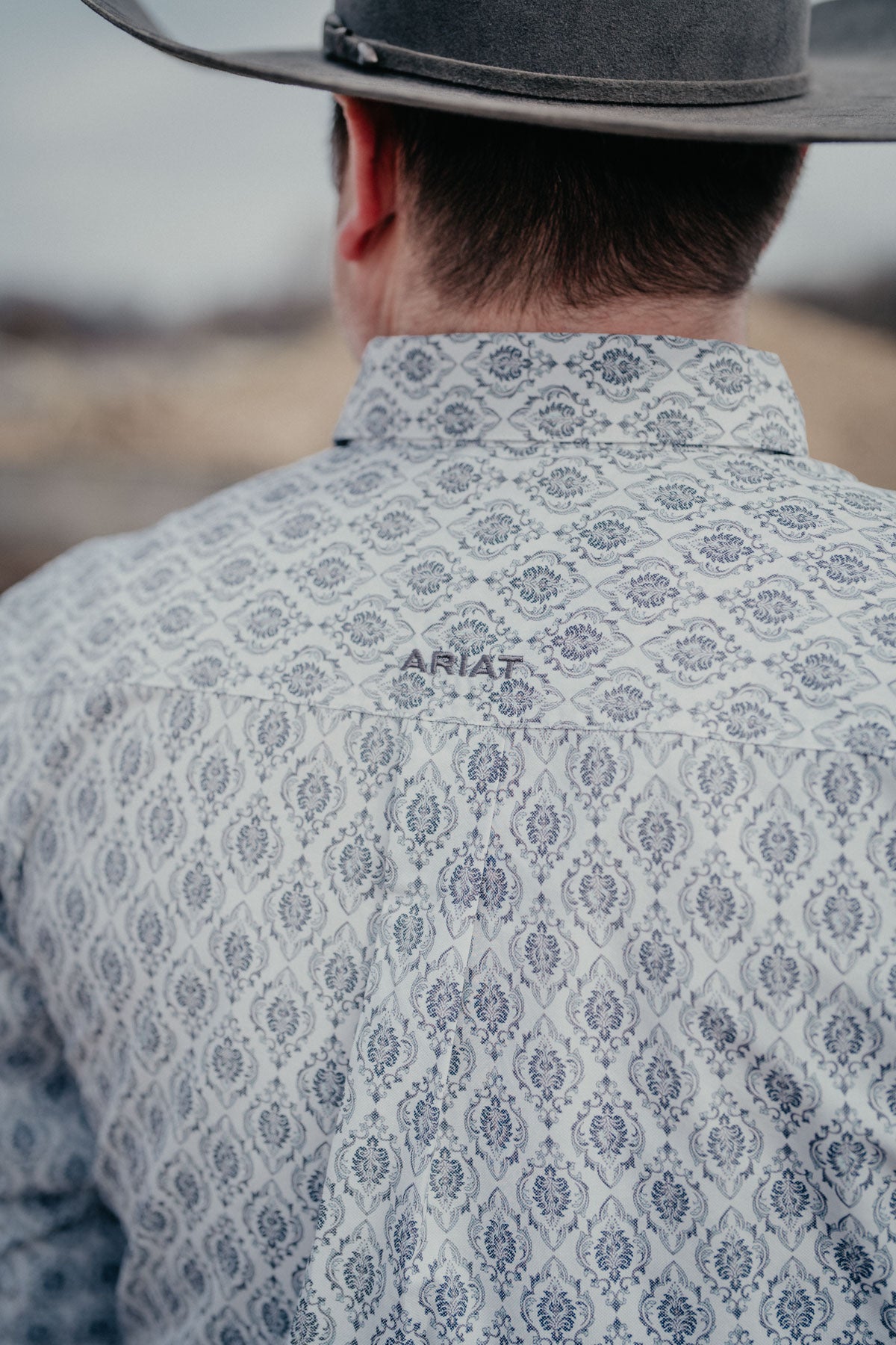 'Manny' Men's Ariat Fitted Long Sleeve Button Down Medallion Print (S - XXL)