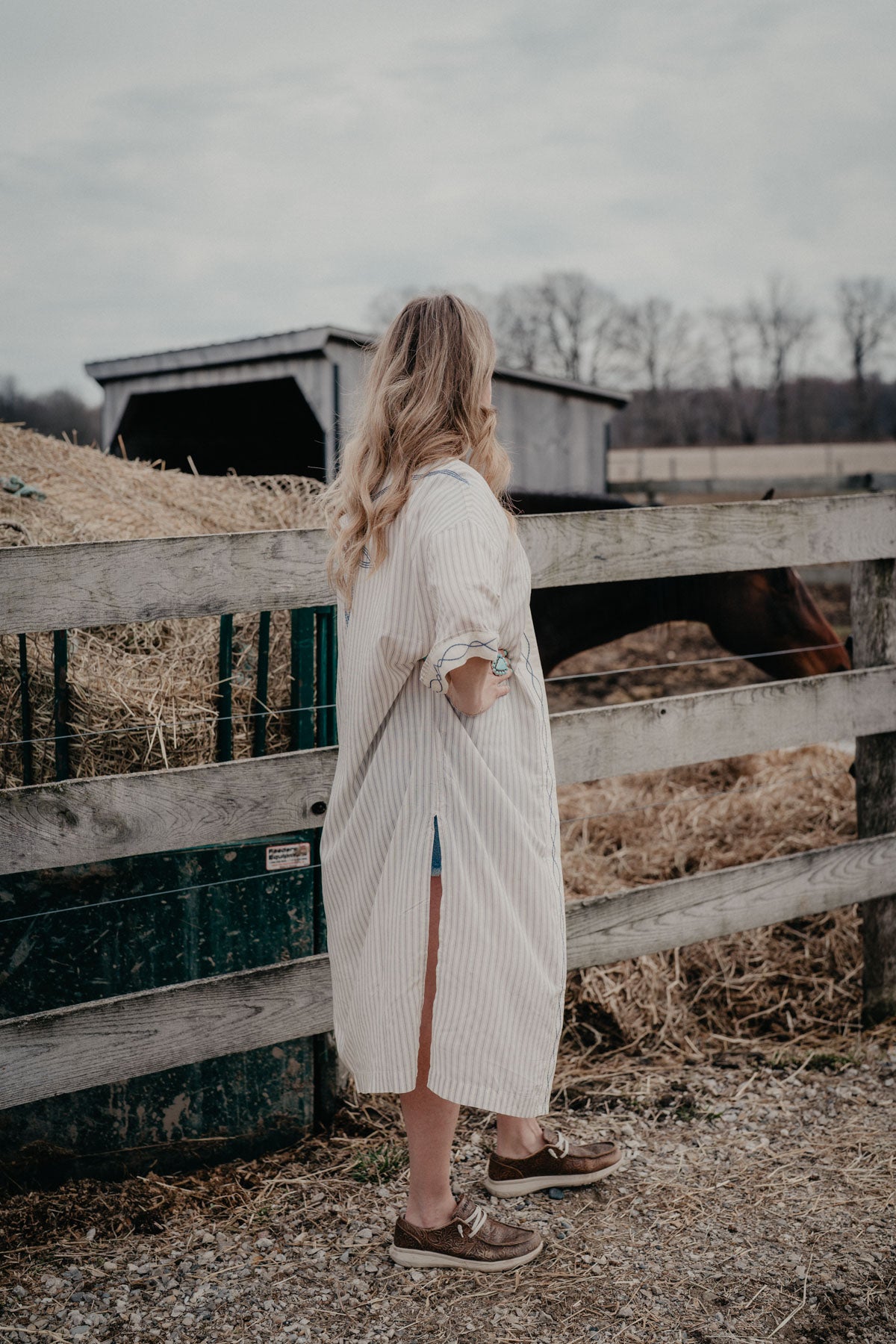 'Bella' Ariat Women's Duster Cardigan with Boot Stitch Detail (XS/S - XL/XXL)