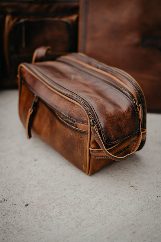 'Tuscan' Leather Shave Kit by STS Ranchwear